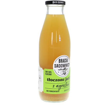 Bracia Sadownicy Sok tłoczone jabłko z agrestem 750 ml (11)