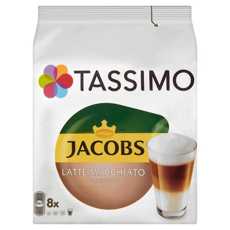 Tassimo Jacobs Latte Macchiato Classico Kawa mielona 8 kapsułek i mleko 8 kapsułek 264 g (1)