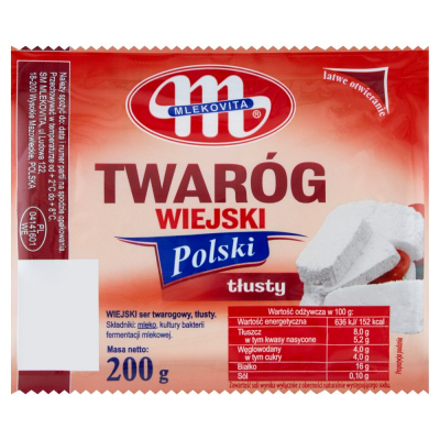 Mlekovita Twaróg wiejski polski tłusty 200 g (1)