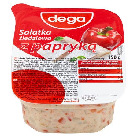 dega Sałatka śledziowa z papryką 150 g (2)