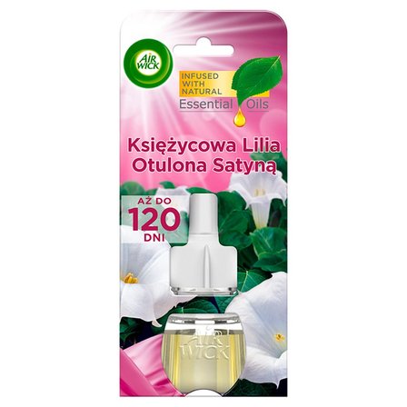 Air Wick Essential Oils Wkład do elektrycznego odświeżacza księżycowa lilia otulona satyną 19 ml (2)