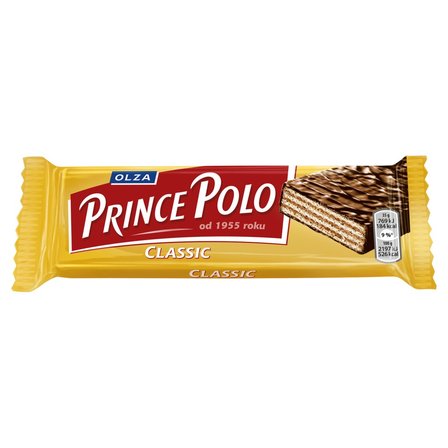 Prince Polo Classic Kruchy wafelek z kremem kakaowym oblany czekoladą 35 g (1)