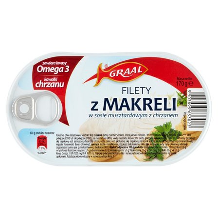 Graal Filety z makreli w sosie musztardowym z chrzanem 170 g (1)