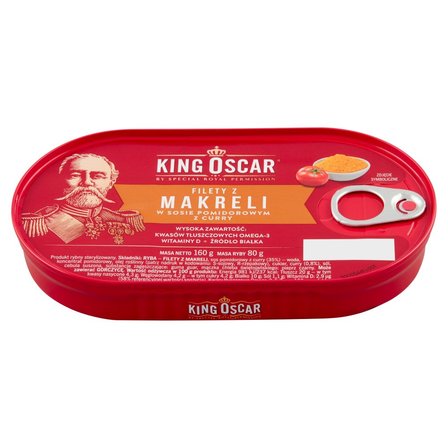 King Oscar Filety z makreli w sosie pomidorowym z curry 160 g (2)