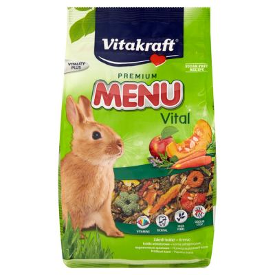 Vitakraft Premium Menu Vital Karma pełnoporcjowa dla królików miniaturowych 500 g (1)