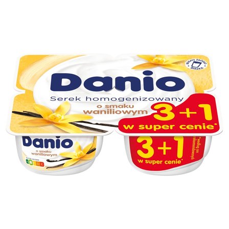 Danio Serek homogenizowany o smaku waniliowym 520 g (4 x 130 g) (1)