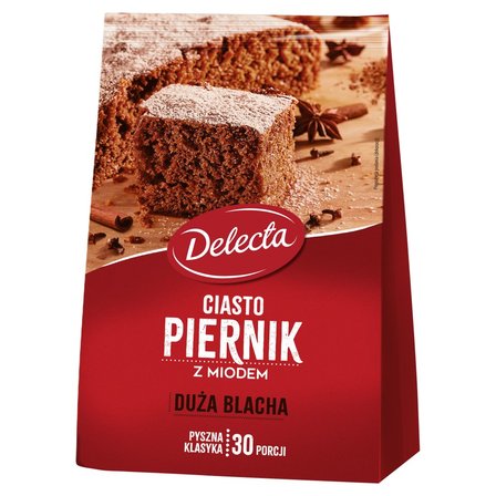 Delecta Duża Blacha Ciasto piernik z miodem mieszanka do domowego wypieku ciasta 680 g (1)