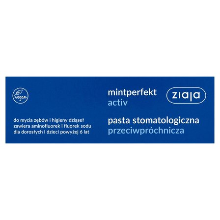 Ziaja Mintperfekt Activ Pasta stomatologiczna przeciwpróchnicza 75 ml (1)