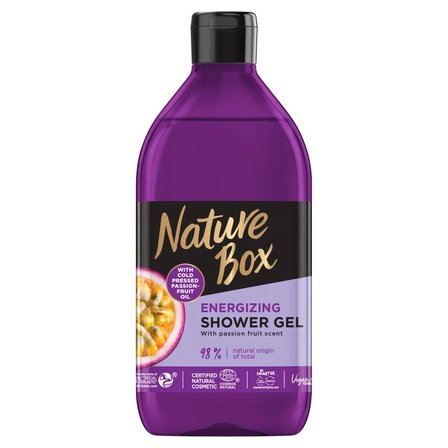 Nature Box Passion Fruit Oil Energetyzujący żel pod prysznic z olejem z marakui 385 ml (1)