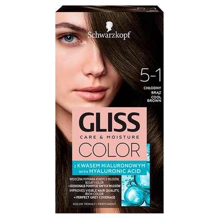 Schwarzkopf Gliss Color Farba do włosów chłodny brąz 5-1 (1)