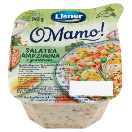 Lisner O Mamo! Sałatka warzywna z groszkiem 140 g (2)
