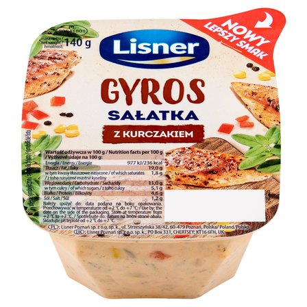 Lisner O Mamo! Sałatka gyros z kurczakiem140 g (2)