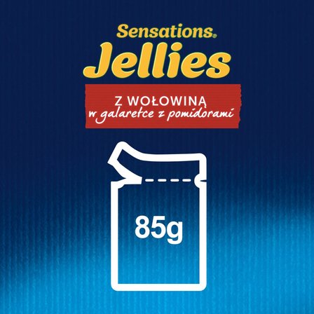 Felix Sensations Jellies Karma dla kotów z wołowiną w galaretce z pomidorami 85 g (5)