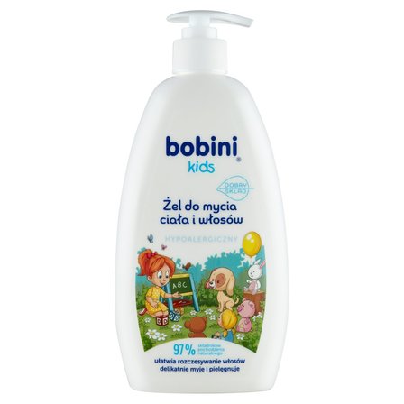 bobini Kids Żel do mycia ciała i włosów hypoalergiczny 500 ml (1)