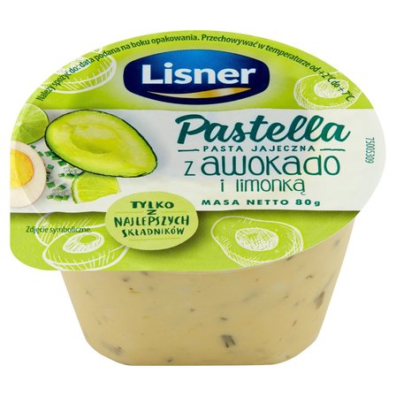 Lisner Pastella Pasta jajeczna z awokado i limonką 80 g (2)