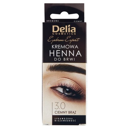 Delia Cosmetics Eyebrow Expert Kremowa henna do brwi 3.0 ciemny brąz (1)