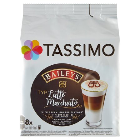 Tassimo Baileys Latte Macchiato Kawa mielona i śmietanka w kapsułkach 264 g (8 x 6,5 g i 8 x 26,5 g) (1)