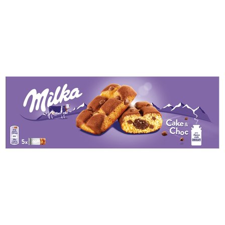 Milka Cake & Choc Ciastka biszkoptowe z kawałkami czekolady mlecznej 175 g (5 x 35 g) (1)