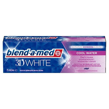 Blend-a-med 3D White Cool Water Pasta do zębów 75ml (2)