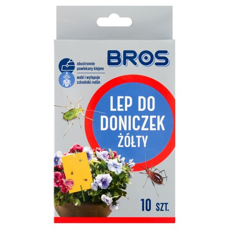 Bros Lep do doniczek żółty 10 sztuk (1)