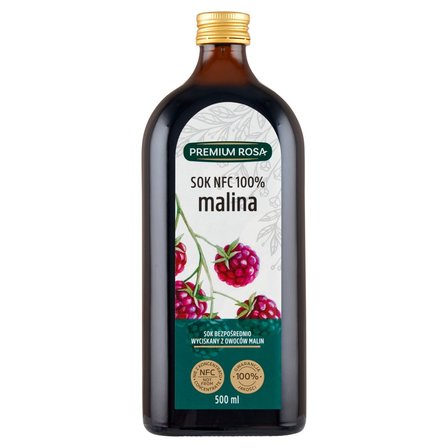 Premium Rosa Sok NFC 100 % malina 500 ml (1)