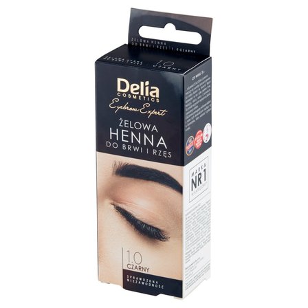 Delia Cosmetics Eyebrow Expert Żelowa henna do brwi i rzęs 1.0 czarny (2)