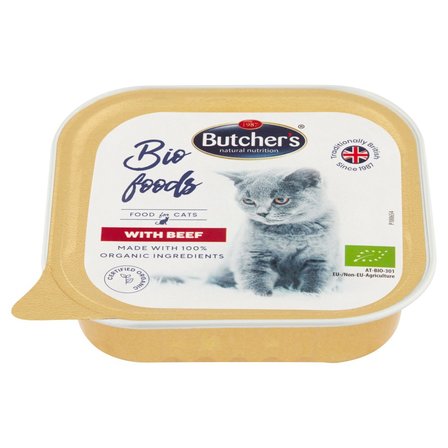 Butcher's Bio Foods Karma dla dorosłych kotów pasztet z wołowiną i cielęciną 85 g (2)