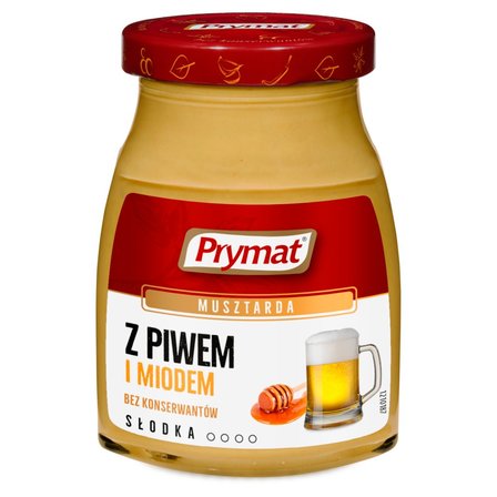 Prymat Musztarda z piwem i miodem 180 g (1)