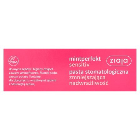 Ziaja Mintperfekt Sensitiv Pasta stomatologiczna zmniejszająca nadwrażliwość 75 ml (1)