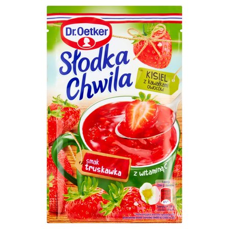 Dr. Oetker Słodka Chwila Kisiel z kawałkami owoców smak truskawka 31,5 g (1)