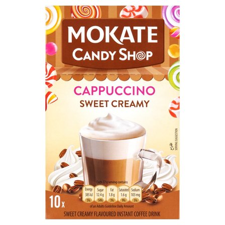 Mokate Candy Shop Cappuccino o smaku śmietankowym 220 g (10 x 22 g) (1)