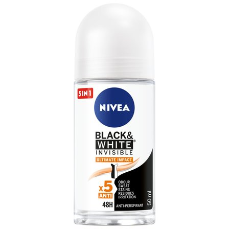Nivea Black&White Invisible Ultimate Impact Antyperspirant Roll ON 50 ml (1)