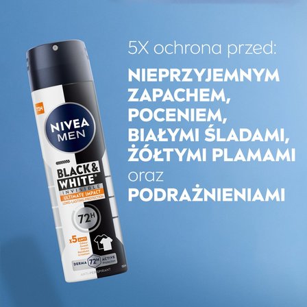 Nivea Black&White Invisible Ultimate Impact Antyperspirant Spray 150 ml (2)