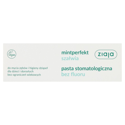 Ziaja Mintperfekt Szałwia Pasta stomatologiczna bez fluoru 75 ml (1)