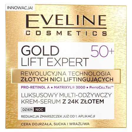 GOLD LIFT EXPERT Luksusowy multi-odżywczy krem-serum z 24k złotem 50+ (1)