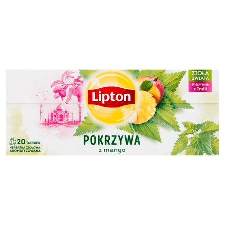 Lipton Herbatka ziołowa aromatyzowana pokrzywa z mango 26 g (20 torebek) (1)