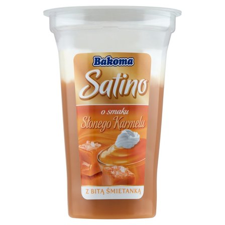 Bakoma Satino Deser o smaku słonego karmelu z bitą śmietanką 165 g (1)