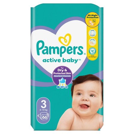 Pampers Active Baby 3, 66 Pieluszek,6kg-10kg (1)