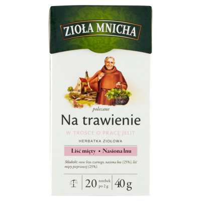 Zioła Mnicha Herbatka ziołowa na trawienie 40 g (20 x 2 g) (2)