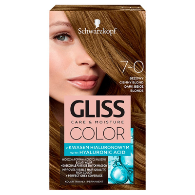 Schwarzkopf Gliss Color Farba do włosów beżowy ciemny blond 7-0 (1)