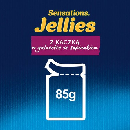 Felix Sensations Jellies Karma dla kotów z kaczką w galaretce ze szpinakiem 85 g (4)