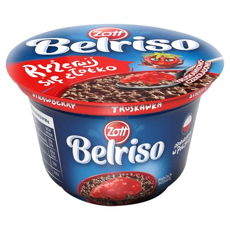 Zott Belriso Deser mleczny o smaku wiśniowo-czekoladowym z ryżem i sosem 200 g (1)