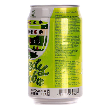 Lady boba tea -matcha late napój niegazowany z kuleczkami z tapioki 315ml (2)