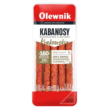 Olewnik Kabanosy wieprzowe z szynki krakowskie 90 g (1)