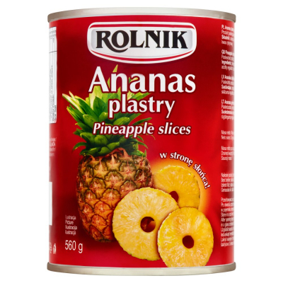 Rolnik Ananas plastry 560 g (1)