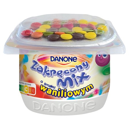 Danone Zakręcony Mix Jogurt o smaku waniliowym 125 g (1)