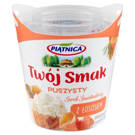 Piątnica Twój Smak Serek śmietankowy puszysty z łososiem 150 g (2)