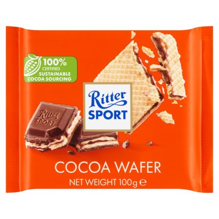 Ritter Sport Wafel przekładany kremem kakaowym i krem kakaowy z płatkami ryżowymi 100 g (1)