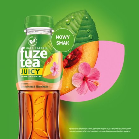 Fuze Tea Juicy Napój niegazowany o smaku brzoskwini i hibiskusa 1,5 l (2)