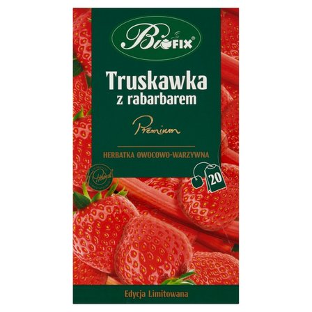 Bifix Premium Herbatka owocowo-warzywna truskawka z rabarbarem 40 g (20 x 2 g) (1)